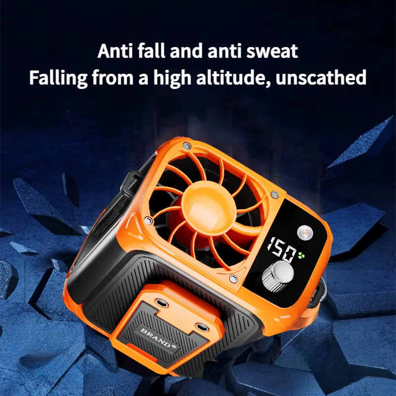 Mini Ventilador USB Portátil sin Aspas – Ventilador de Cintura con Luz LED y Pantalla Digital