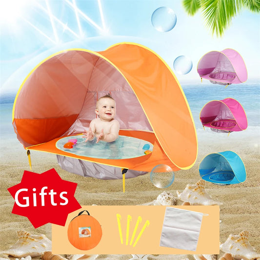 Tienda de Playa Infantil con Protección Solar UV y Piscina Integrada