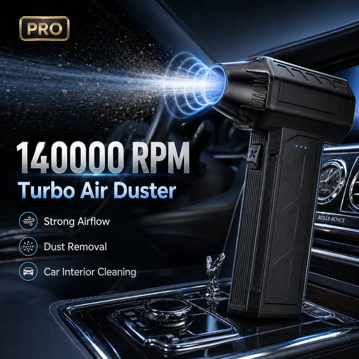 ✨ Mini Soplador de Aire Turbo JVSCAM – Limpieza Profesional para PC y Teclado