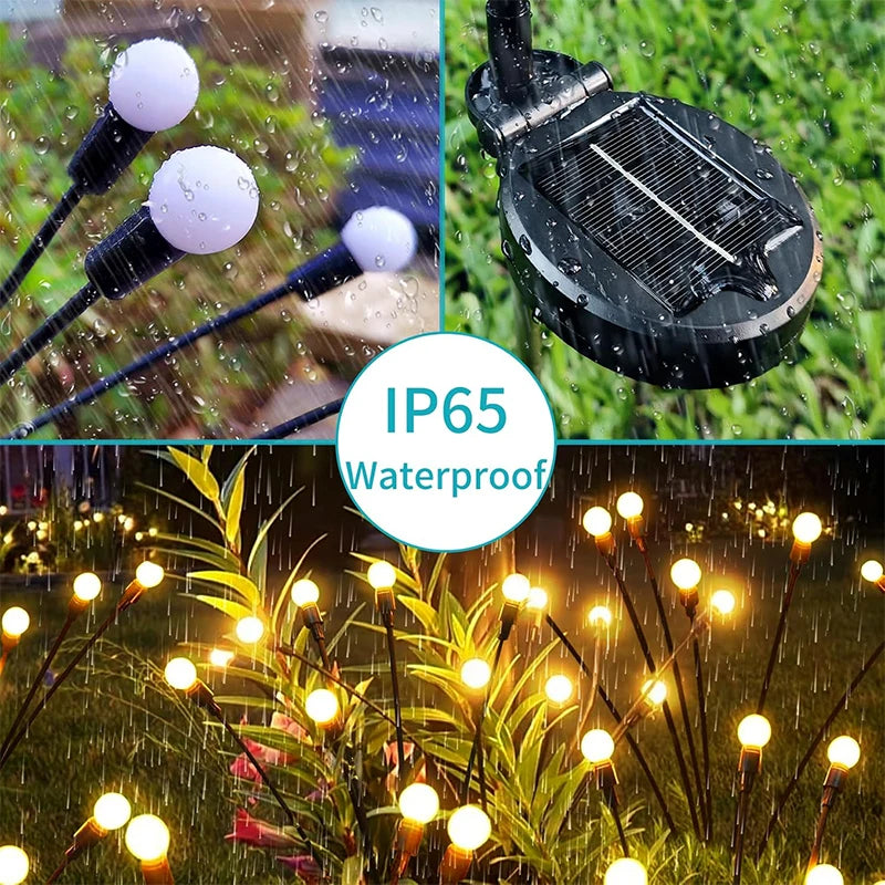 ✨ Luces LED Solares Luciérnaga para Exterior – Decoración Premium con Movimiento