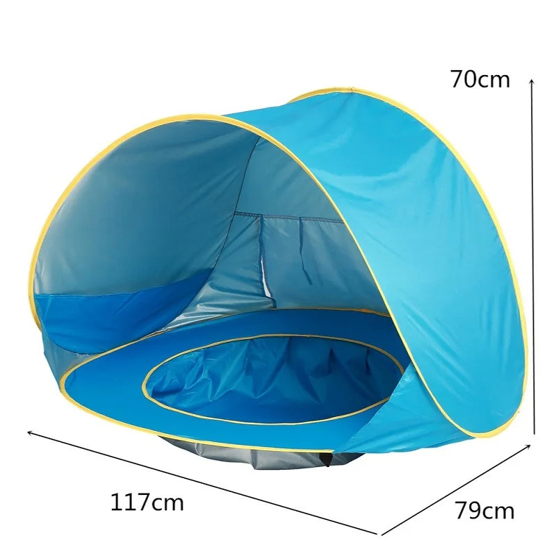 Tienda de Playa Infantil con Protección Solar UV y Piscina Integrada