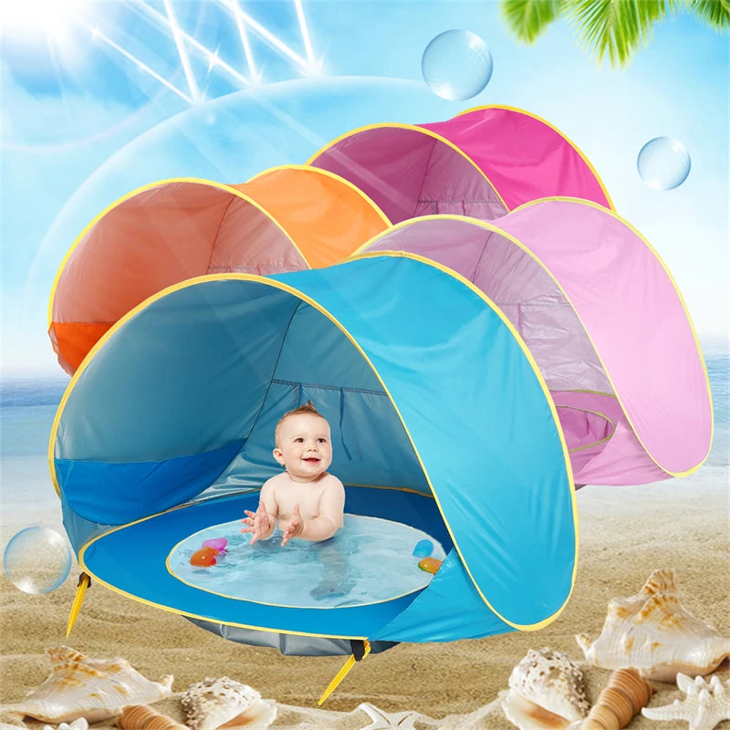 Tienda de Playa Infantil con Protección Solar UV y Piscina Integrada