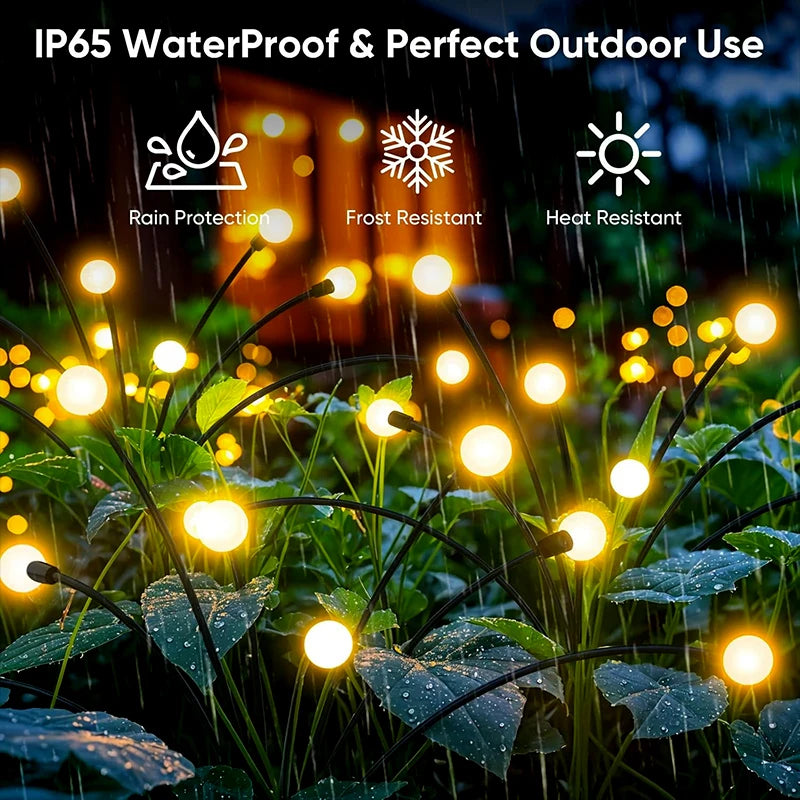 ✨ Luces LED Solares Luciérnaga para Exterior – Decoración Premium con Movimiento