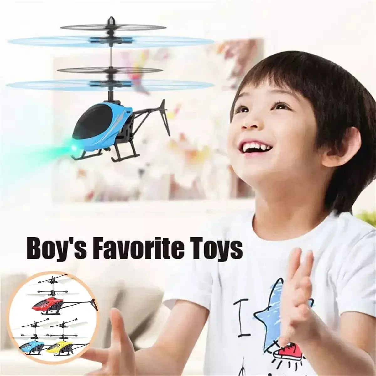 Helicóptero Volador RC para Niños – Control por Gestos, Sensor Inteligente y Luces LED Recargables